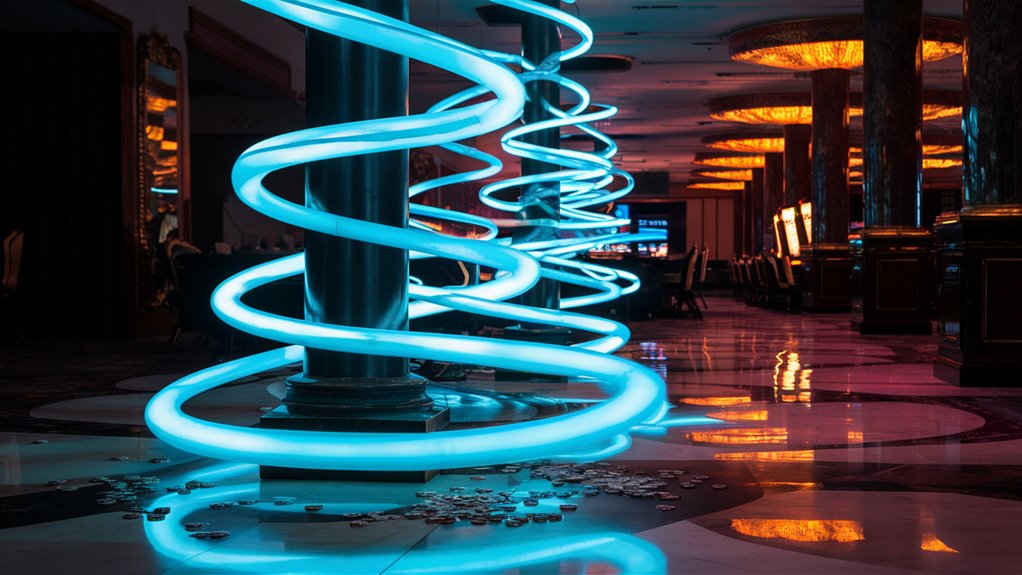lighting dark casino entrances