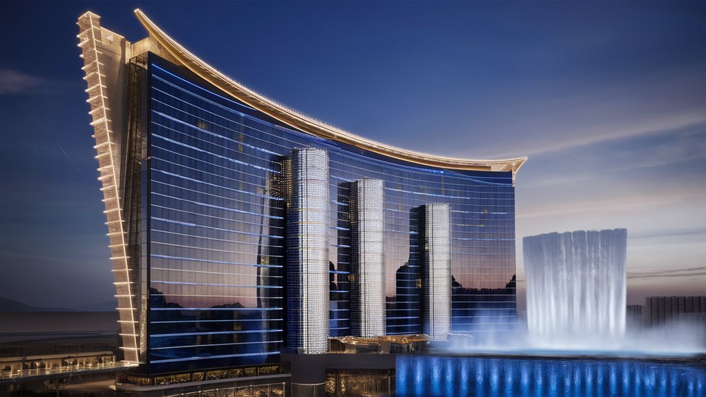 casino soars above mountain