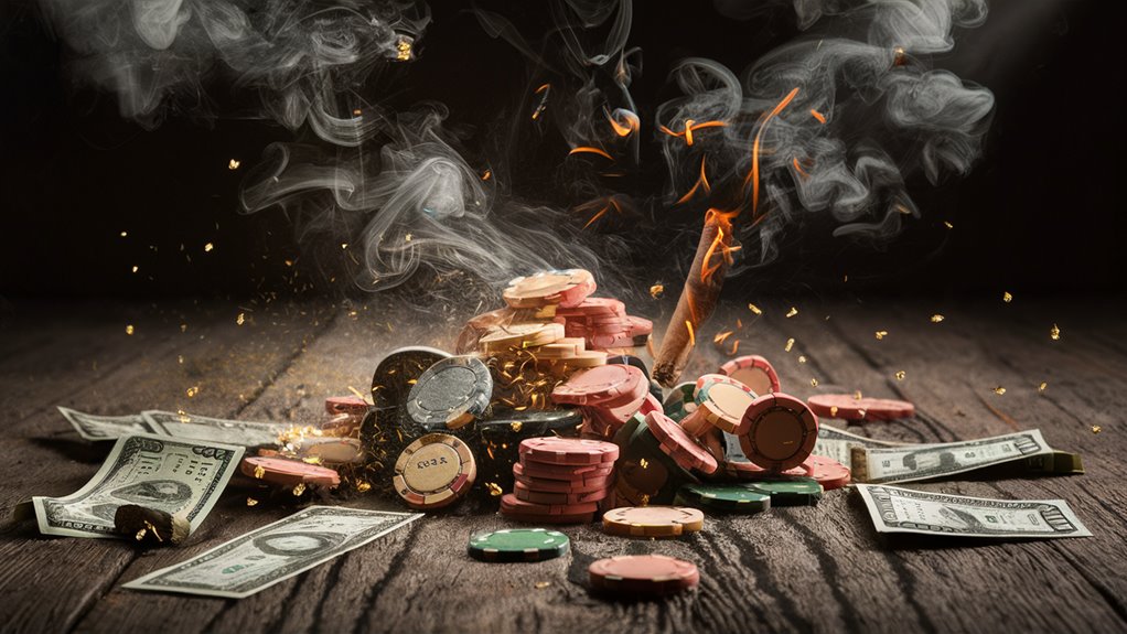 dusty gambling table games