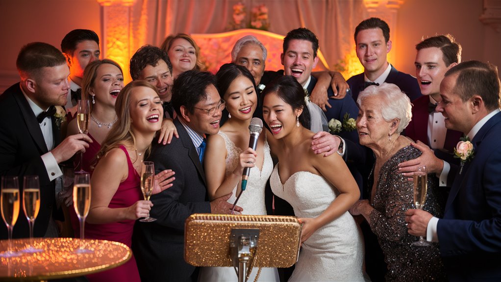 enjoyable wedding reception singing