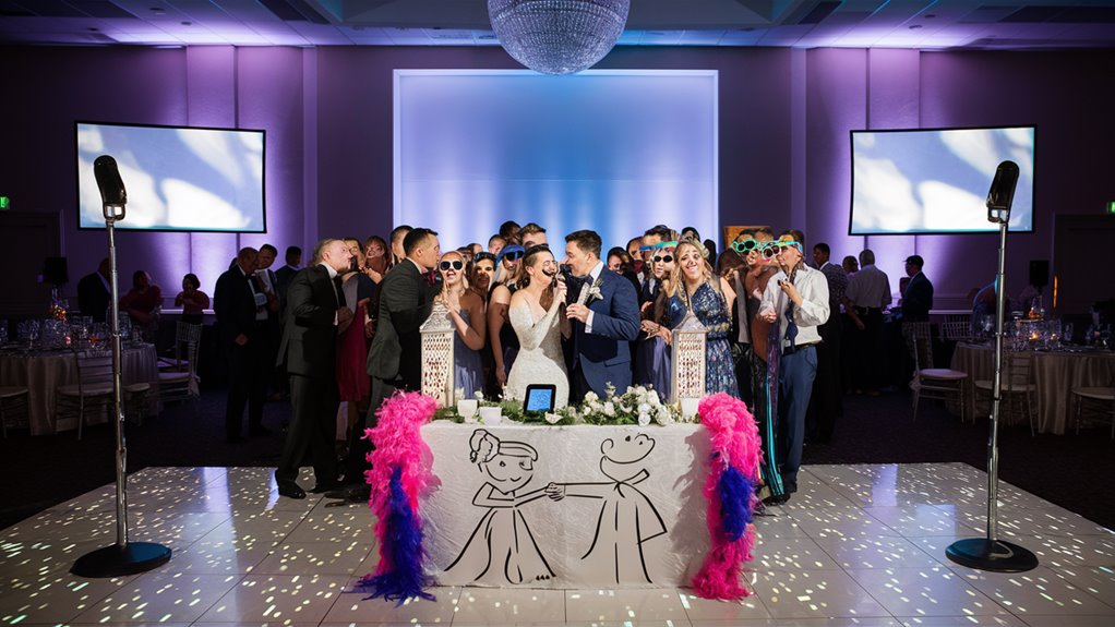 fun wedding reception singing
