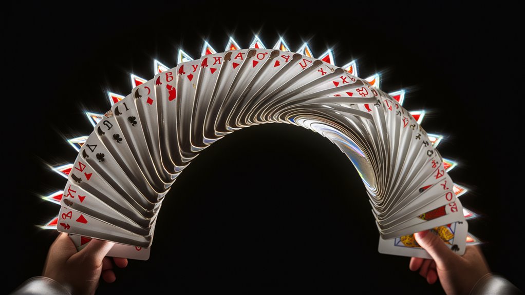 light strobes through card play