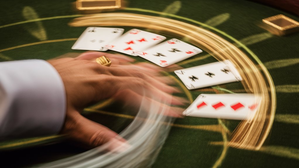 quick flickering card game