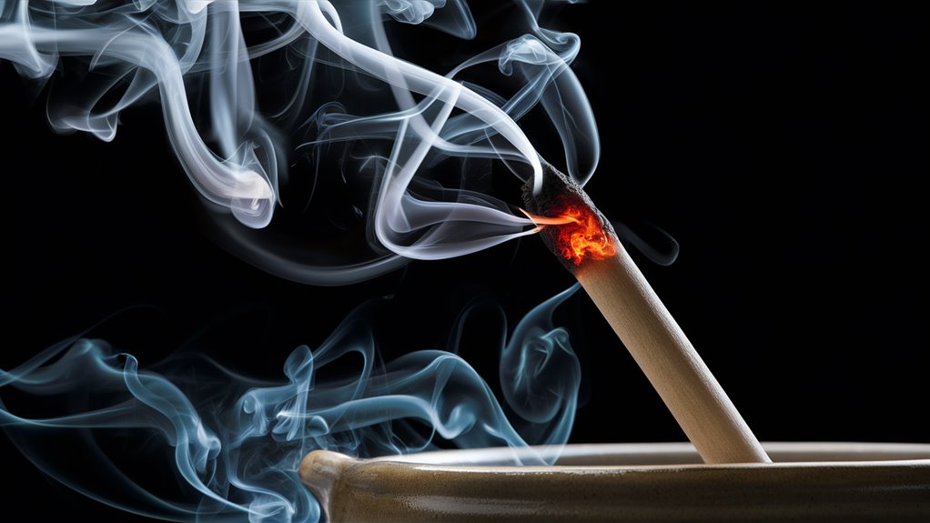 smoking wood stirs cauldron