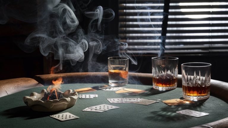 smoky poker game atmosphere