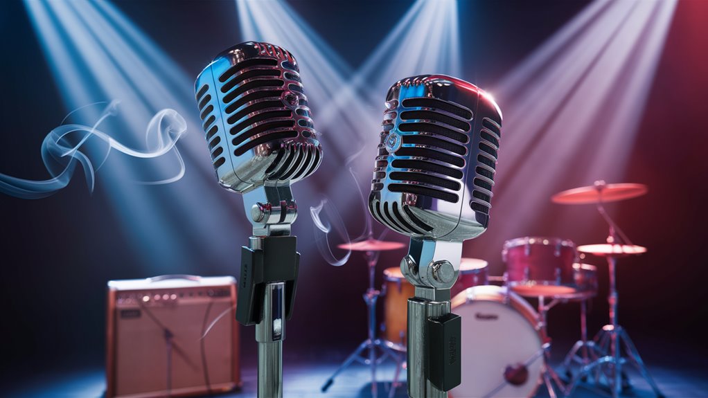 two singers performing together