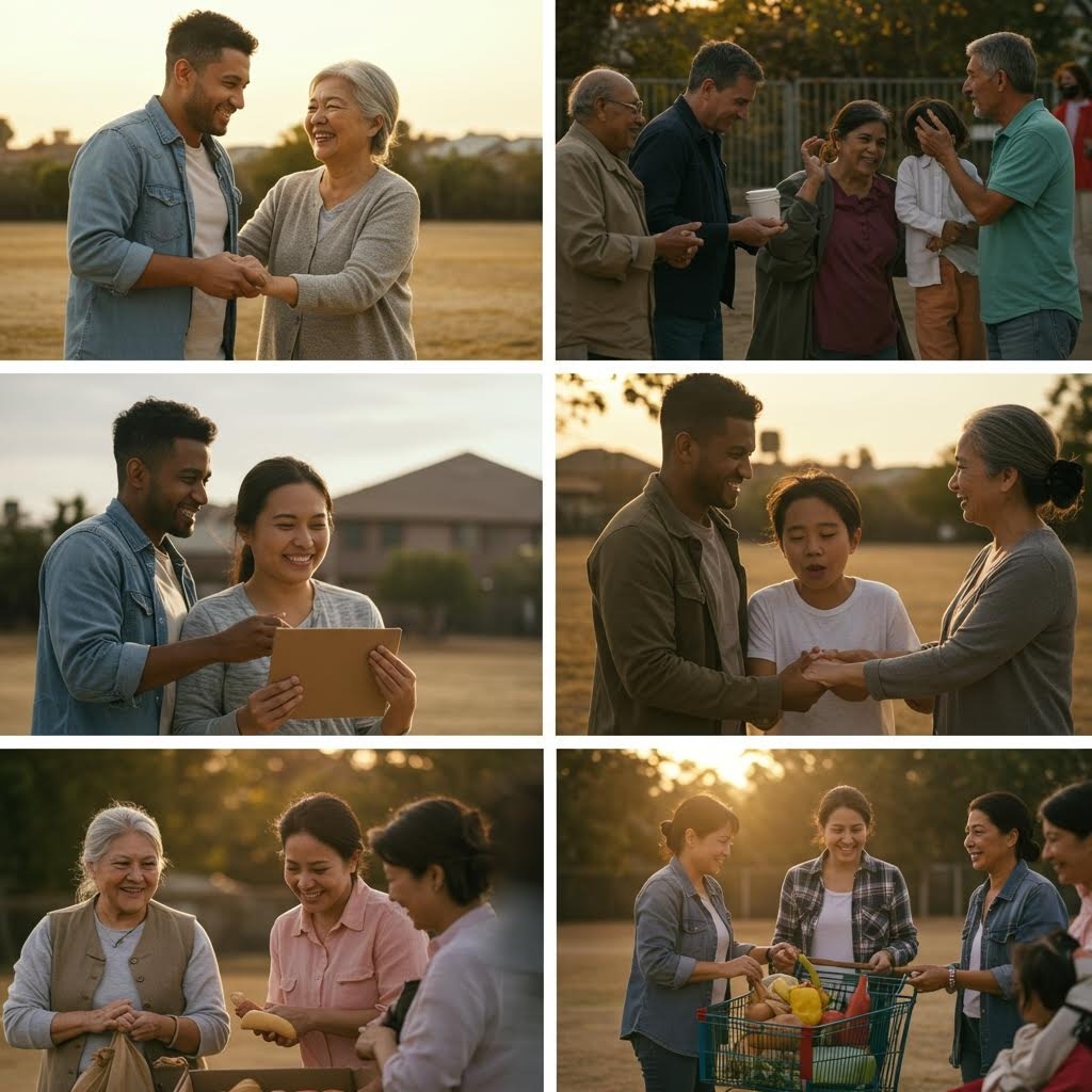 세대와 문화가 교류하는 따뜻한 커뮤니티 교류의 순간